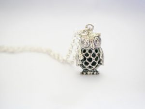 Intricate Lattice Owl Pendent