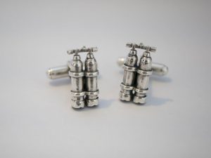 Twin Cylinder Scuba Diving Cufflinks